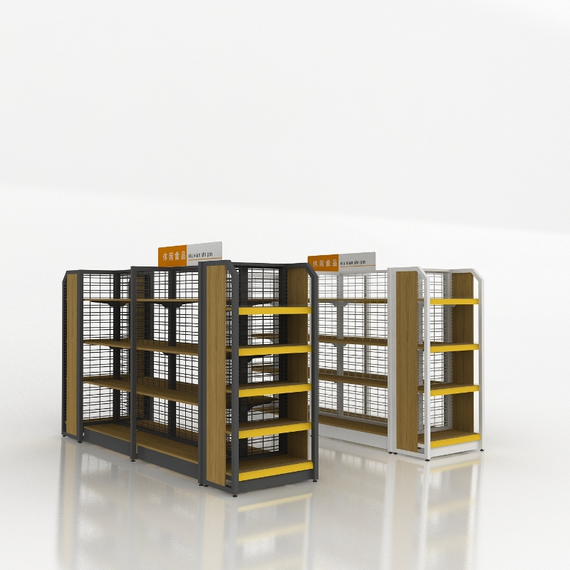 Island-style central display shelving-Back-net style