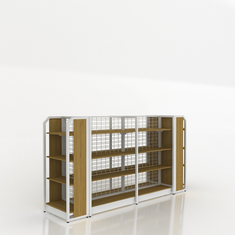Island-style central display shelving-Back-net style