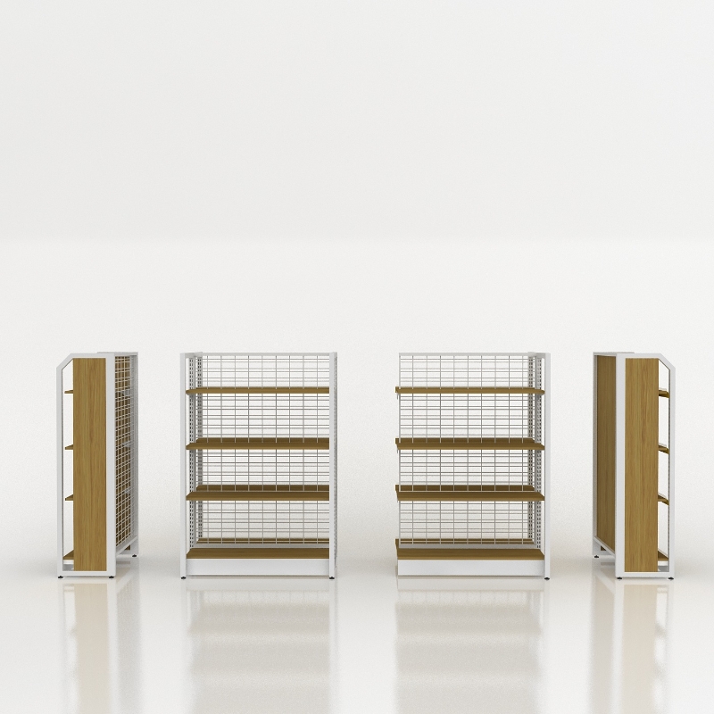 Island-style central display shelving-Back-net style