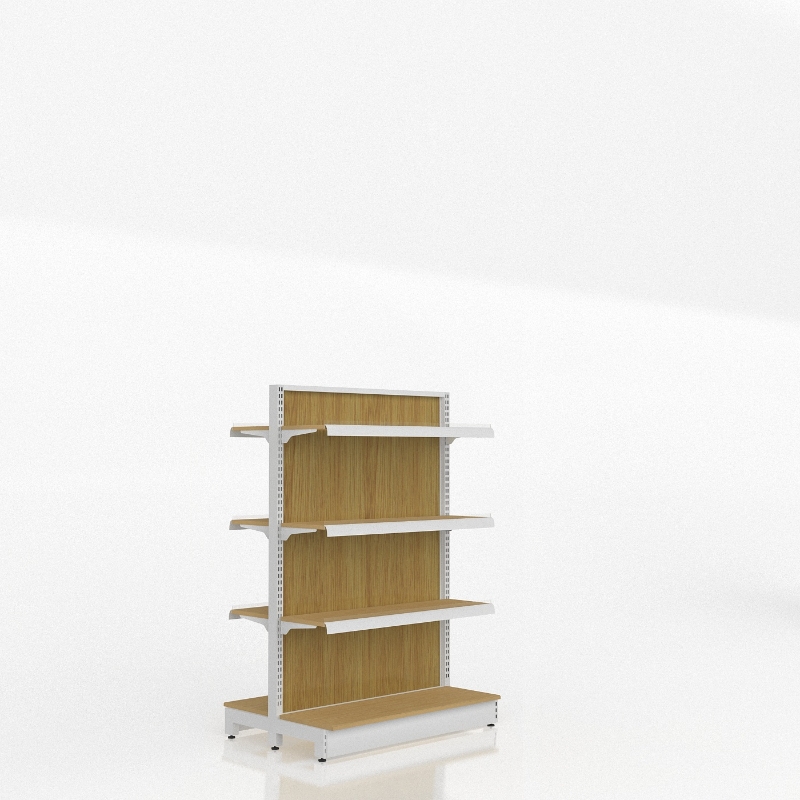 Retail Display Rack / Convenience Store Shelving / Double-Sided Wire-Back Shelving