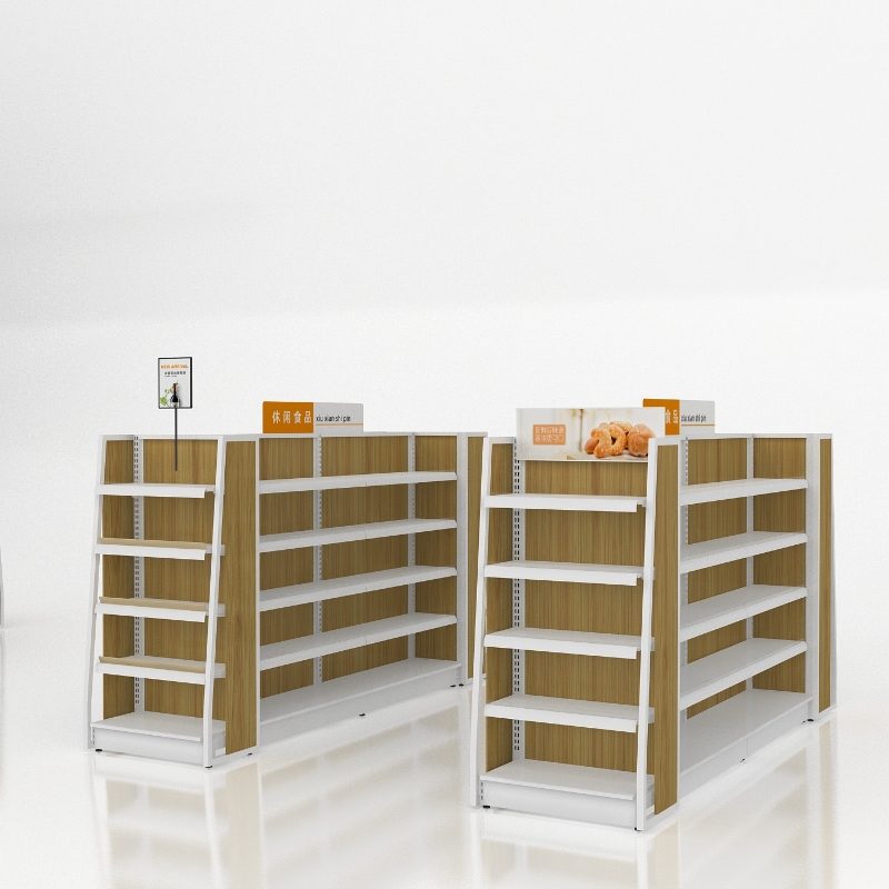 Retail Display Rack / Convenience Store Shelving / Double-Sided Wire-Back Shelving
