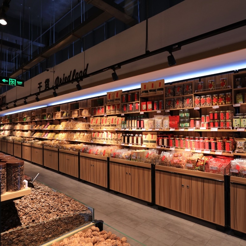 Supermarket Specialty Product Display Case (Iron and Wood Combination)