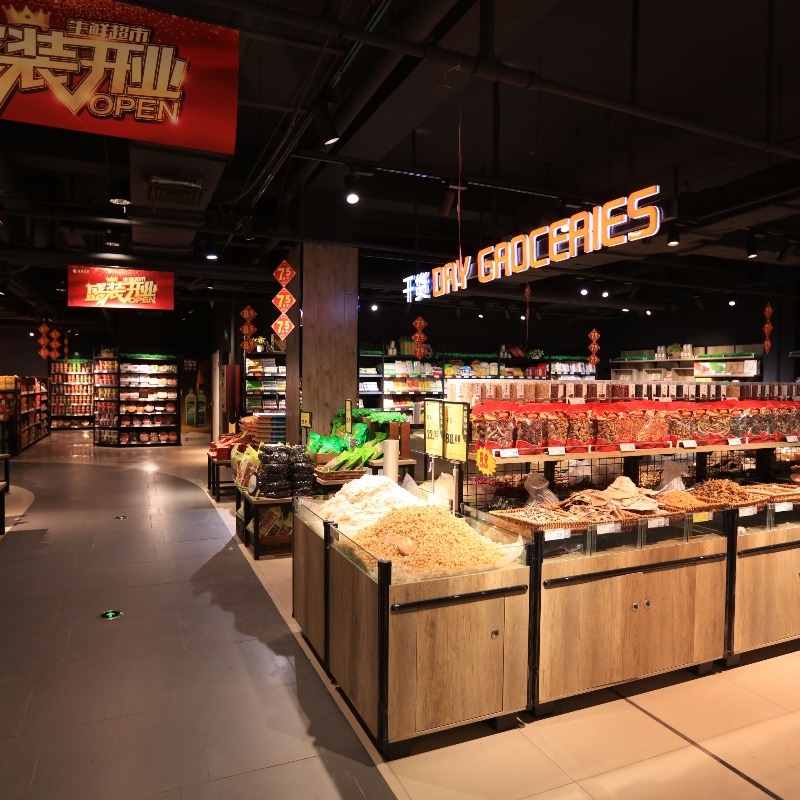 Supermarket Specialty Product Display Case (Iron and Wood Combination)