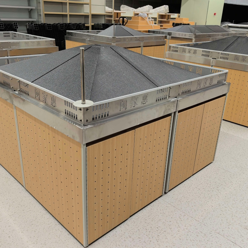 Supermarket fruit and vegetable display racks
