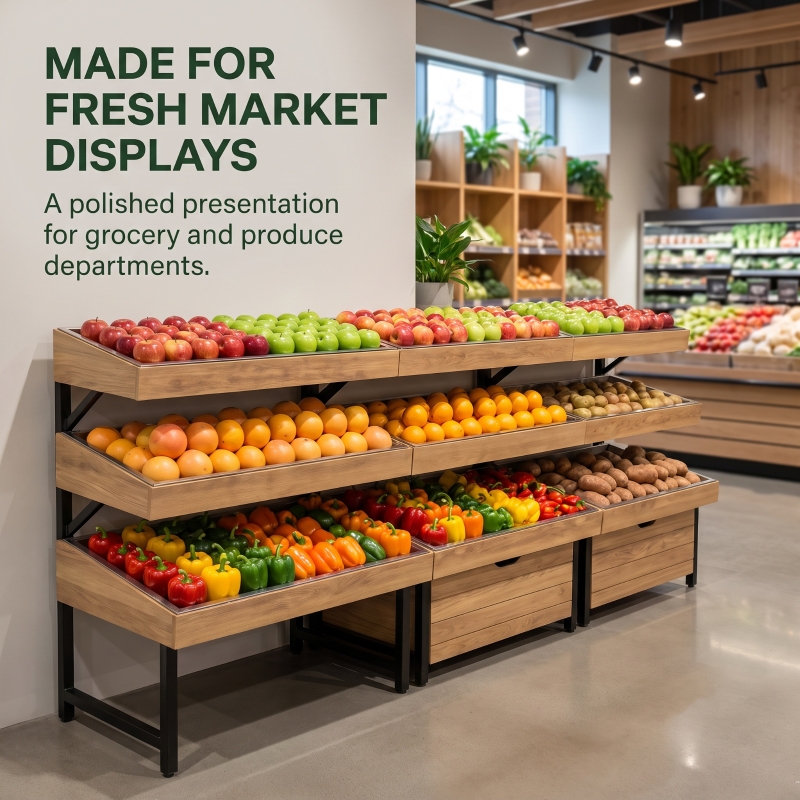 Fruit and Vegetable Display Stand (3-Tier)